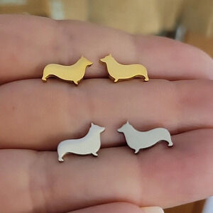 Corgi Stud Earrings, choice of color